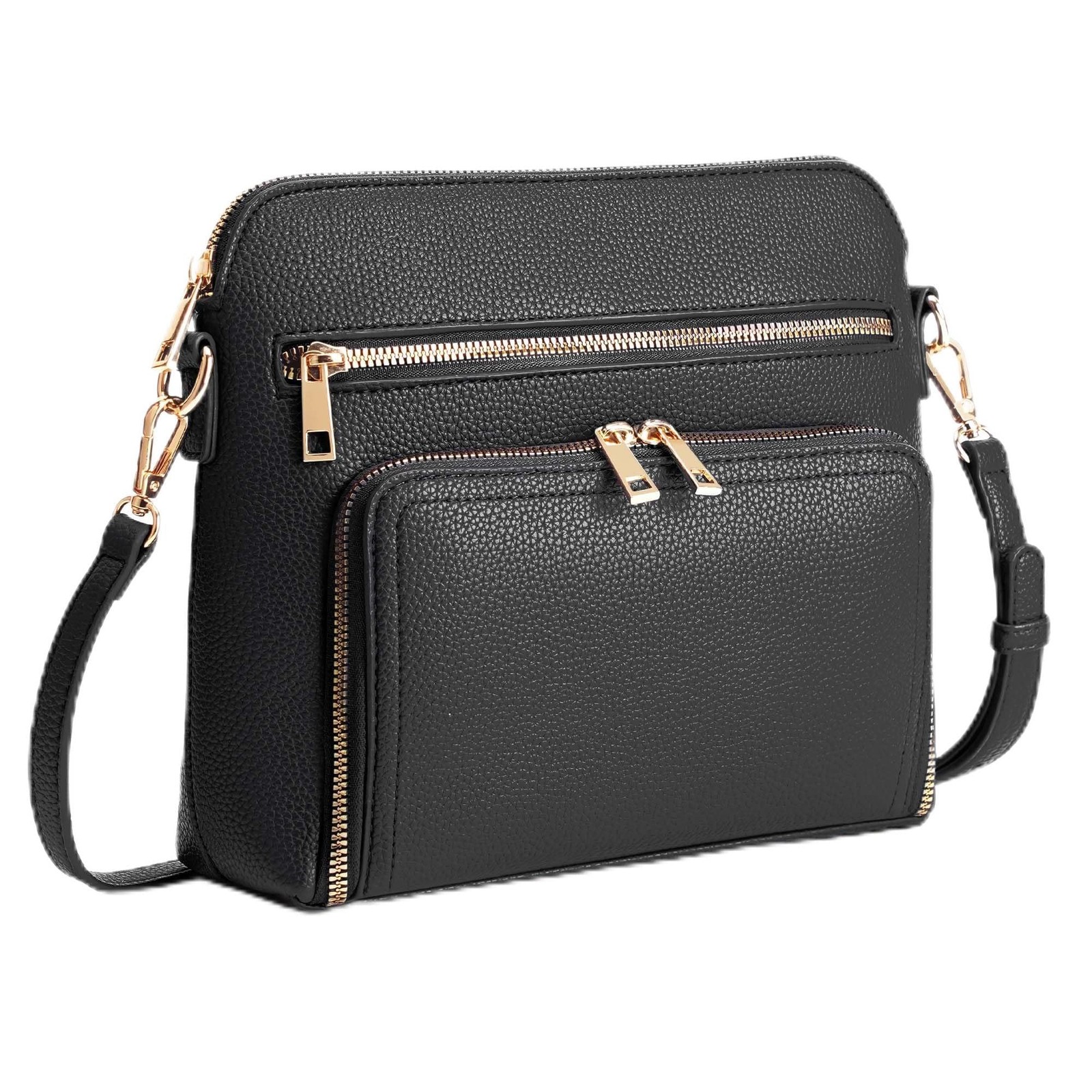 RFID Crossbody Bag for Crossbody Purses for with Built in Wallets Black