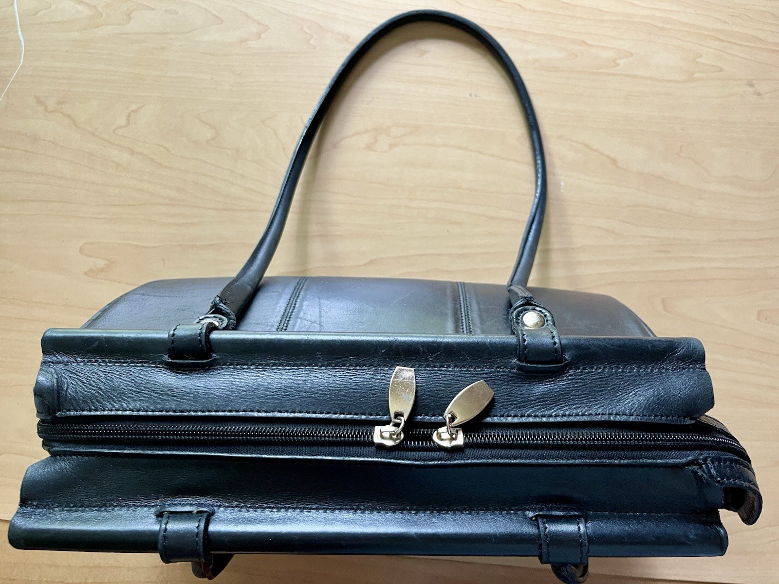Vtg Soft Cowhide Leather Purse Black Oz Orifaz Walking By The World New Zafiro