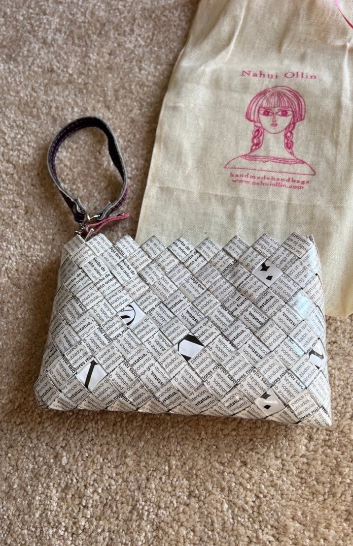 NWOT Nahui Ollin Handmade Wristlet, Woven Recycled, Never Used