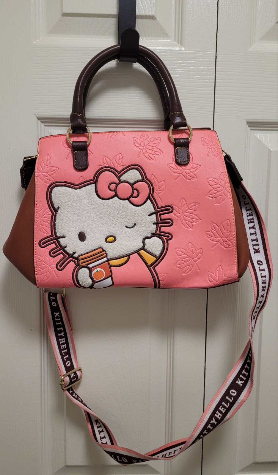 Loungefly Sanrio Hello Kitty Pumpkin Spice Latte Wave Crossbody Bag