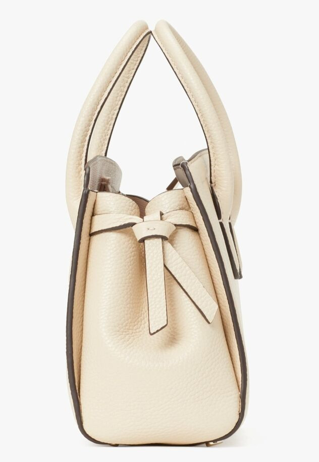 NWB Kate Spade Knott Mini Satchel Ivory White Leather Cream PXR00438 Gift Bag FS