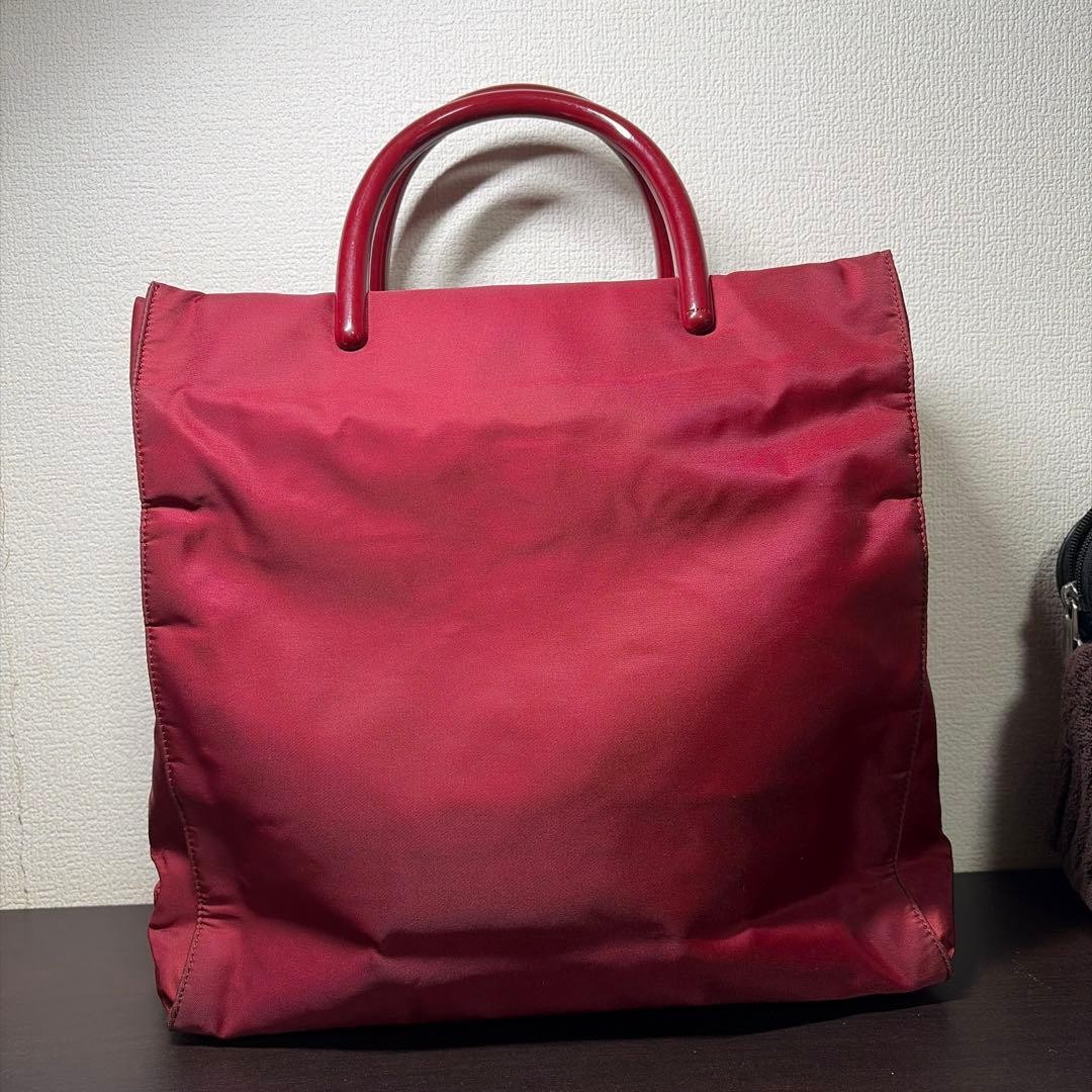 Authentic Prada Nylon Tote Bag Bordeaux 29.5cm Women’s Ladies Shoulder Handbag