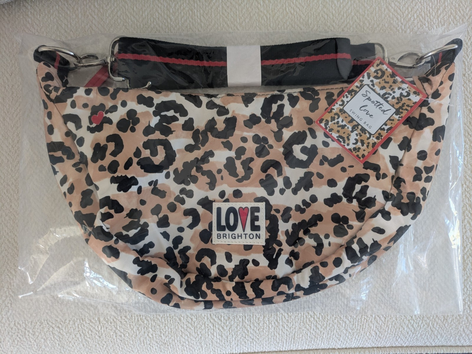 BRIGHTON Spotted Love Swing Bag Leopard Print New in Sealed Bag