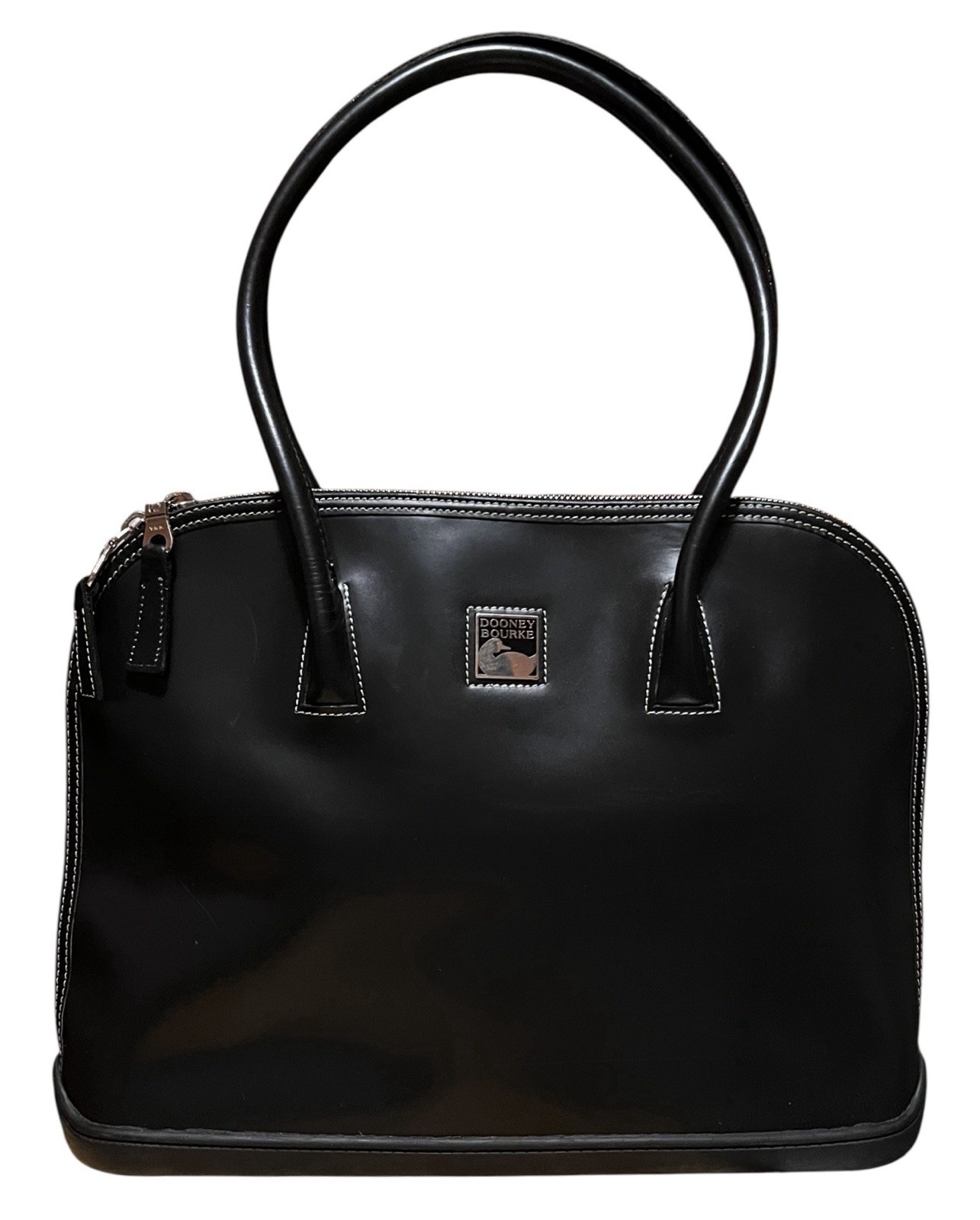 VTG Dooney & Bourke Parasole Shoulder Bag Handbag Black