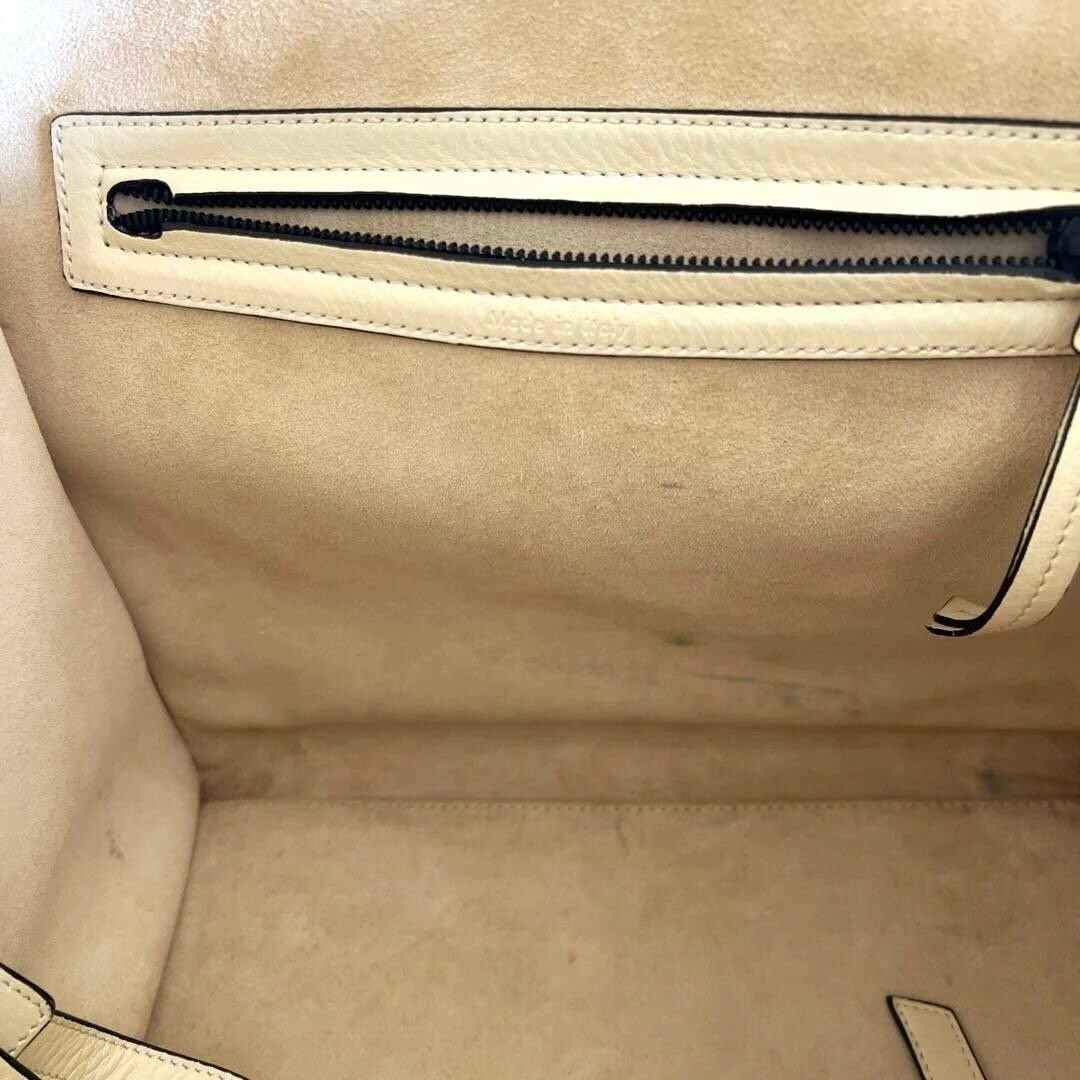 CELINE Tote Leather Luggage Phantom Authentic From Japan