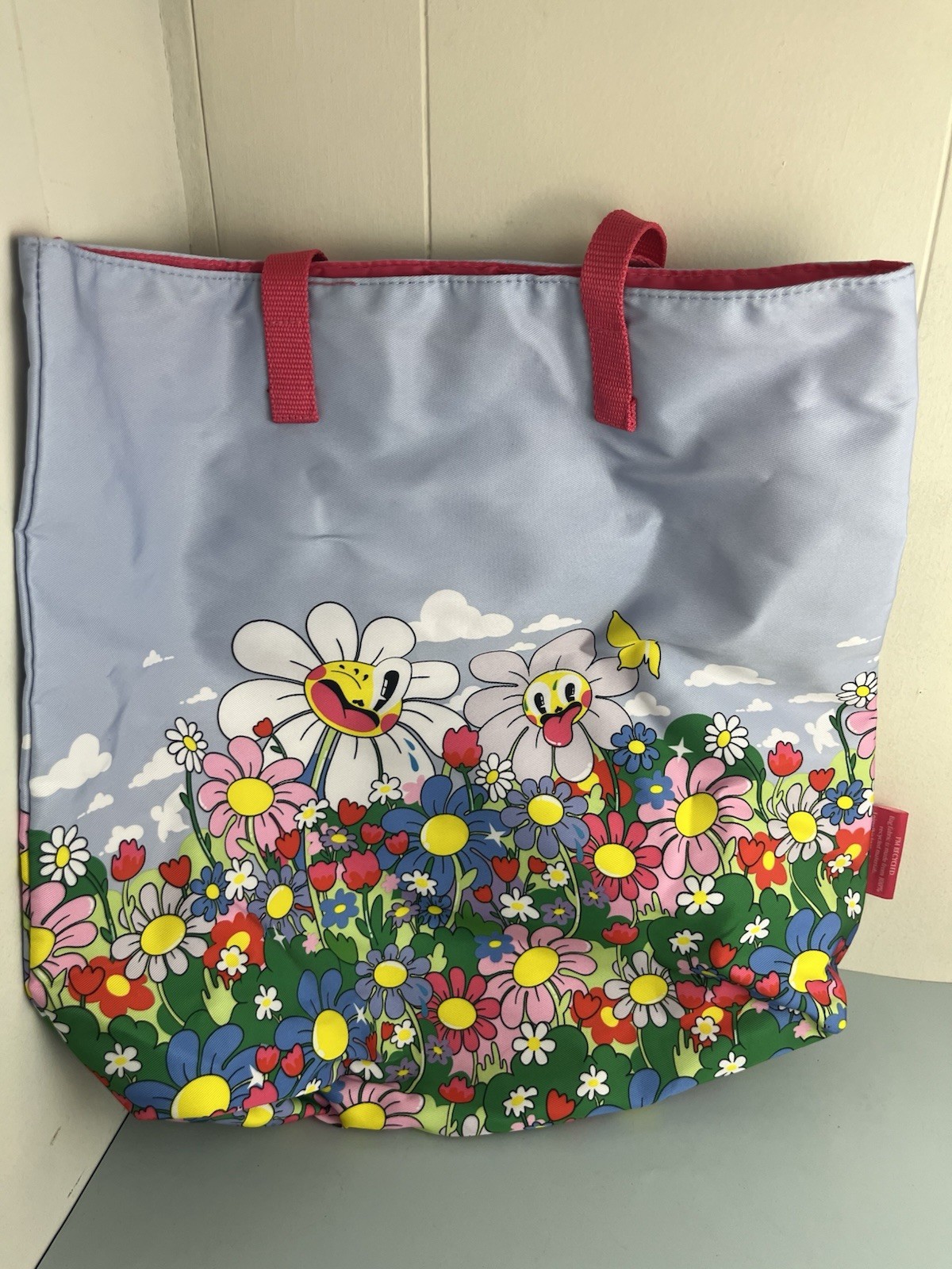 ESTEE LAUDER Hattie Stewart Style Recycled Fabric Floral Tote Beach Bag EUC