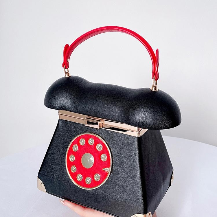 Women Telephone Shape Clutch Bag Chic Novelty Evening Party Handbag