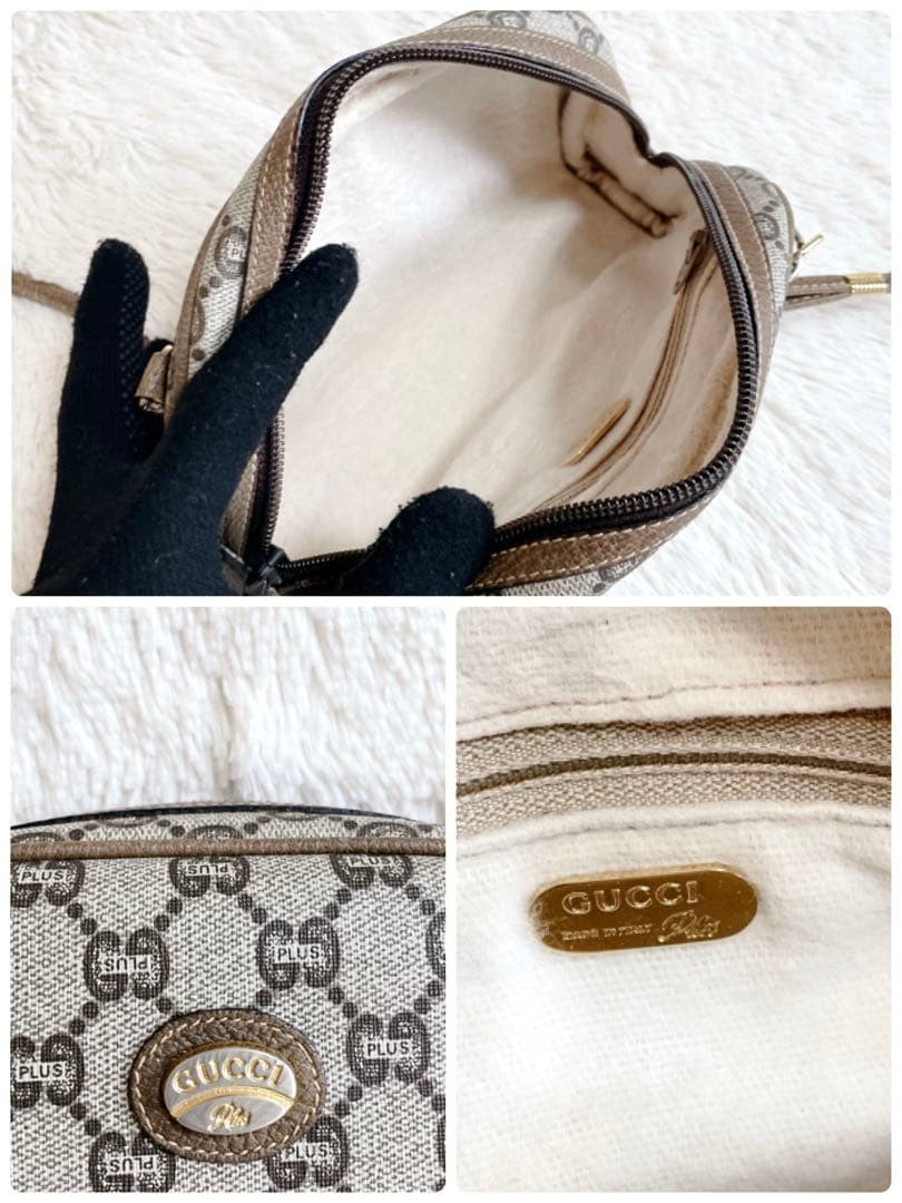 GUCCI GG PVC Pochette Crossbody Bag Women Auth 4.33 x 7.48 x 4.33inch