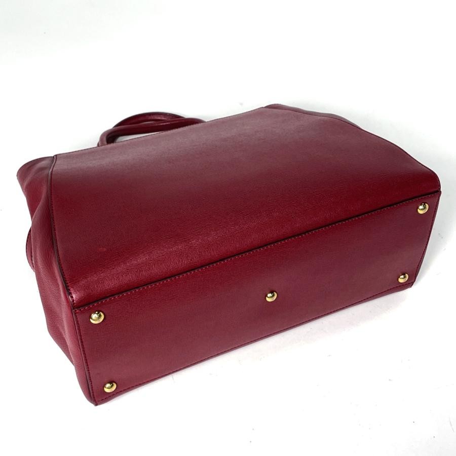 Fendi 2Jours 2WAY Leather Red Handbag 8BH250 #BS4569