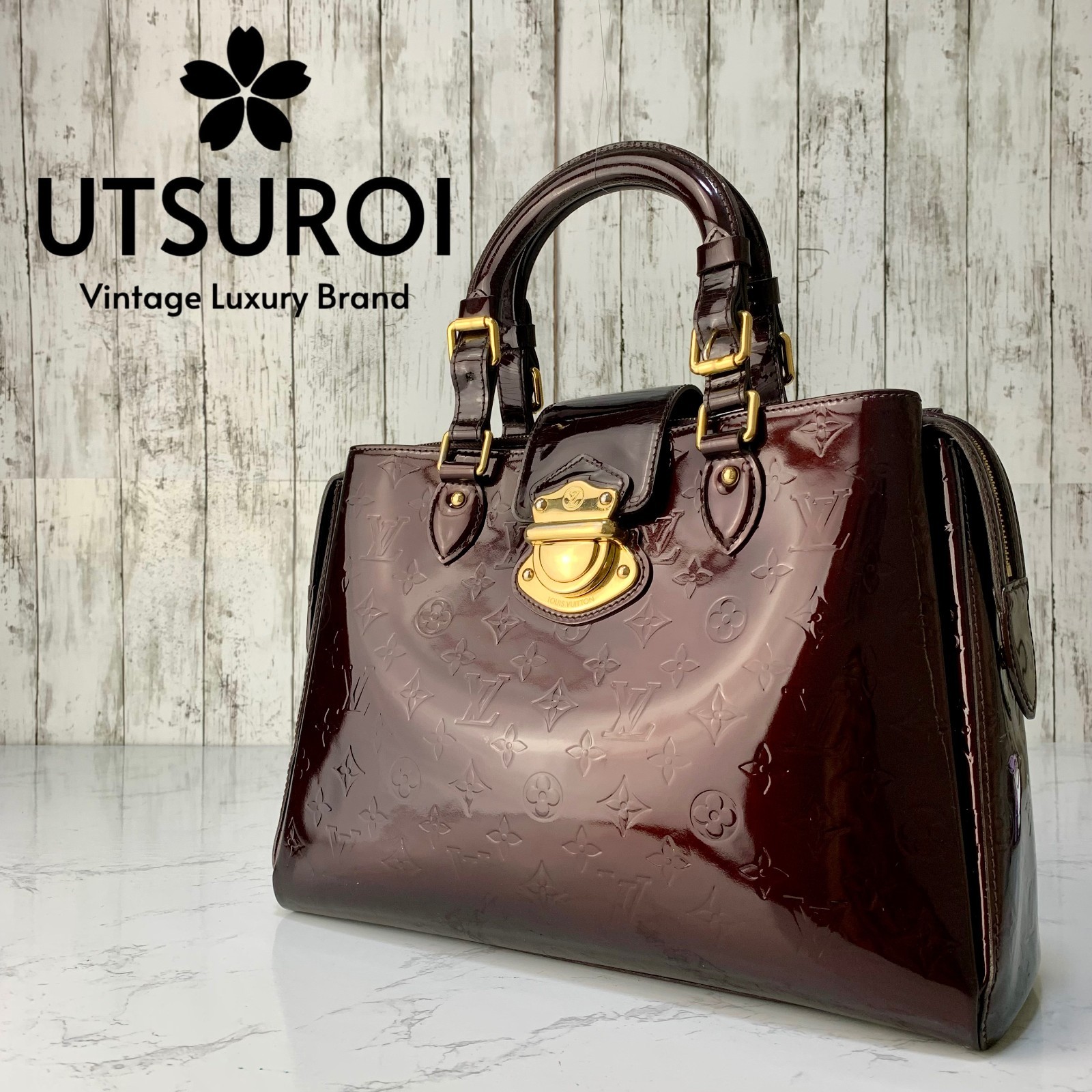 LOUIS VUITTON Melrose Avenue Monogram Vernis Handbag Authentic【Condition:B】