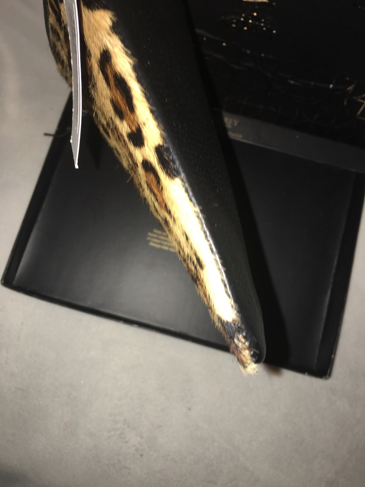 Osprey London Leopard Olivia Large Leather Pouch- Hair Calf TS3383-74 New