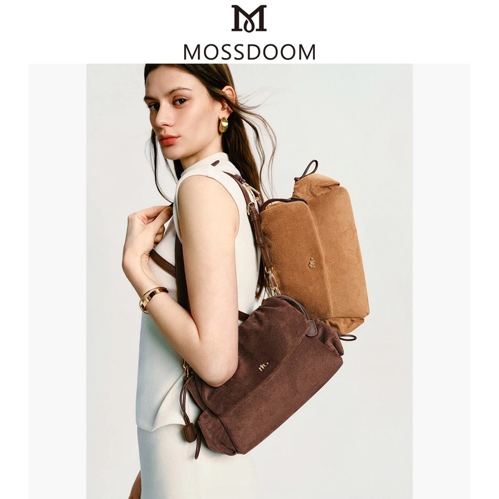 MOSSDOOM Solva Bag PU leather Shoulder Women Simple Korean Fashion Pink