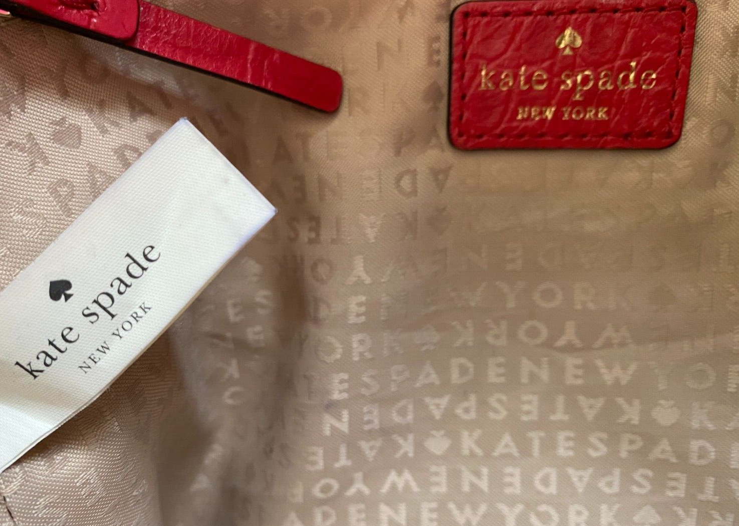 KATE SPADE Rialto Place Alessa Croc Embossed Red Leather Satchel Bag EUC, $458
