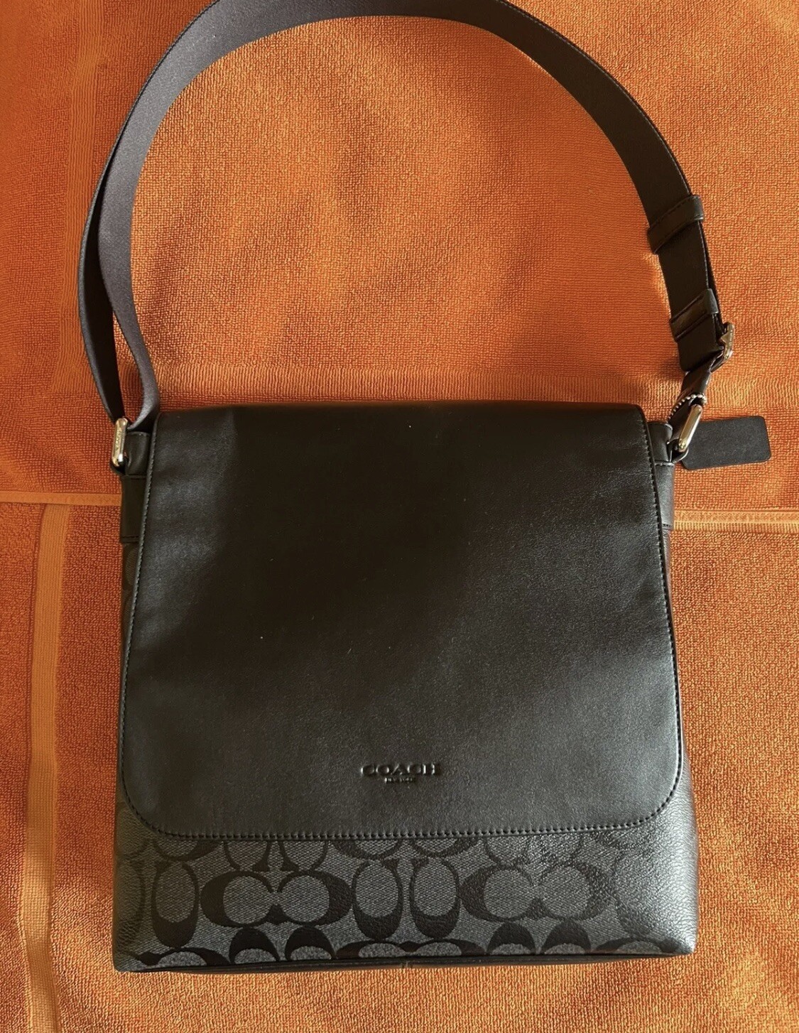Coach Charles Messaged Signature PVC Women’s Style A1861-F28575 GrayBlack