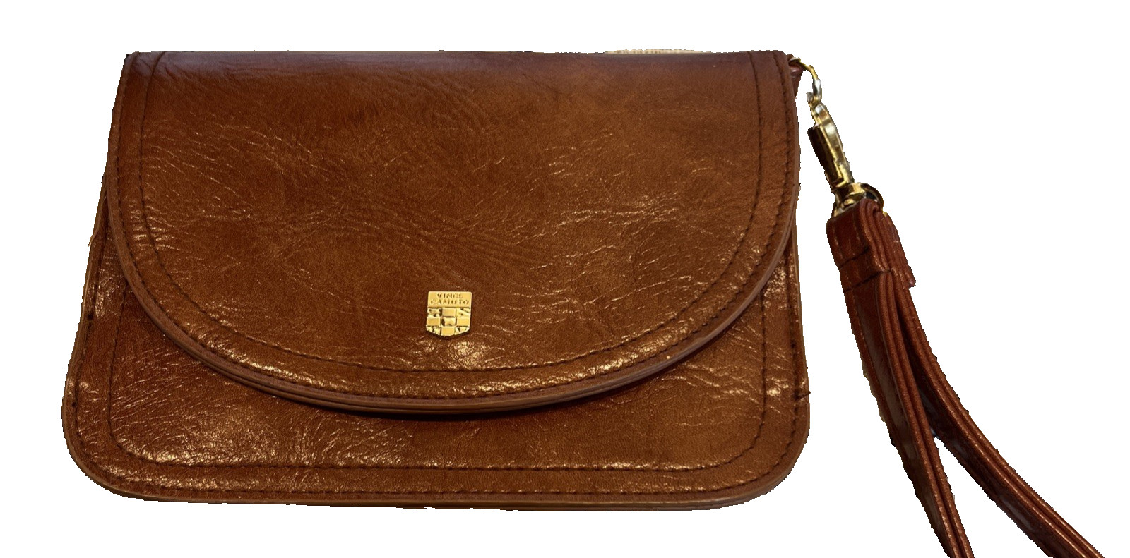 Vince Camuto Faux Leather Light Brown Wristlet Purse/Waist Pack NWOT