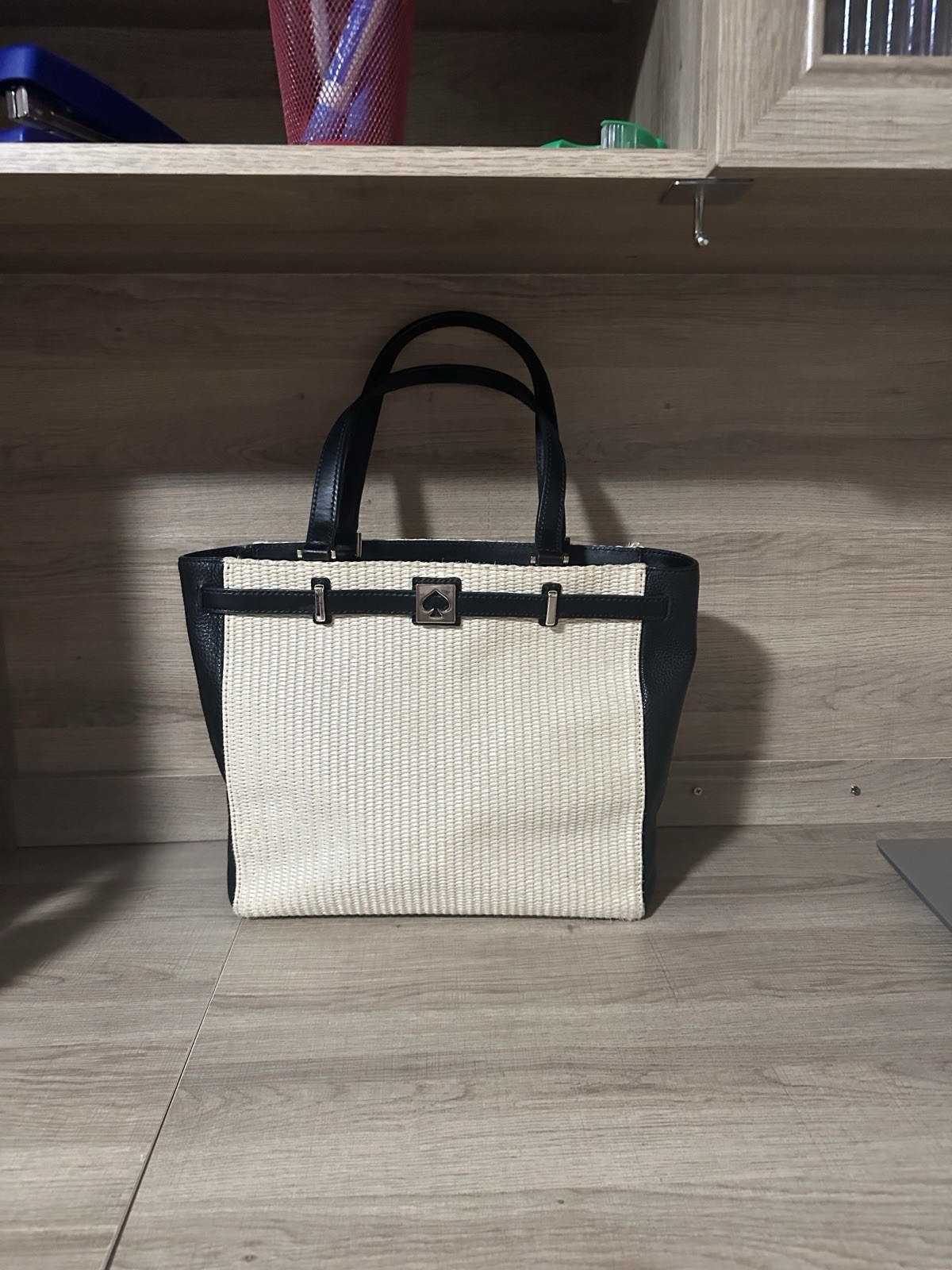 Kate Spade Large Houston Street Straw Bag large version *not crossbody*