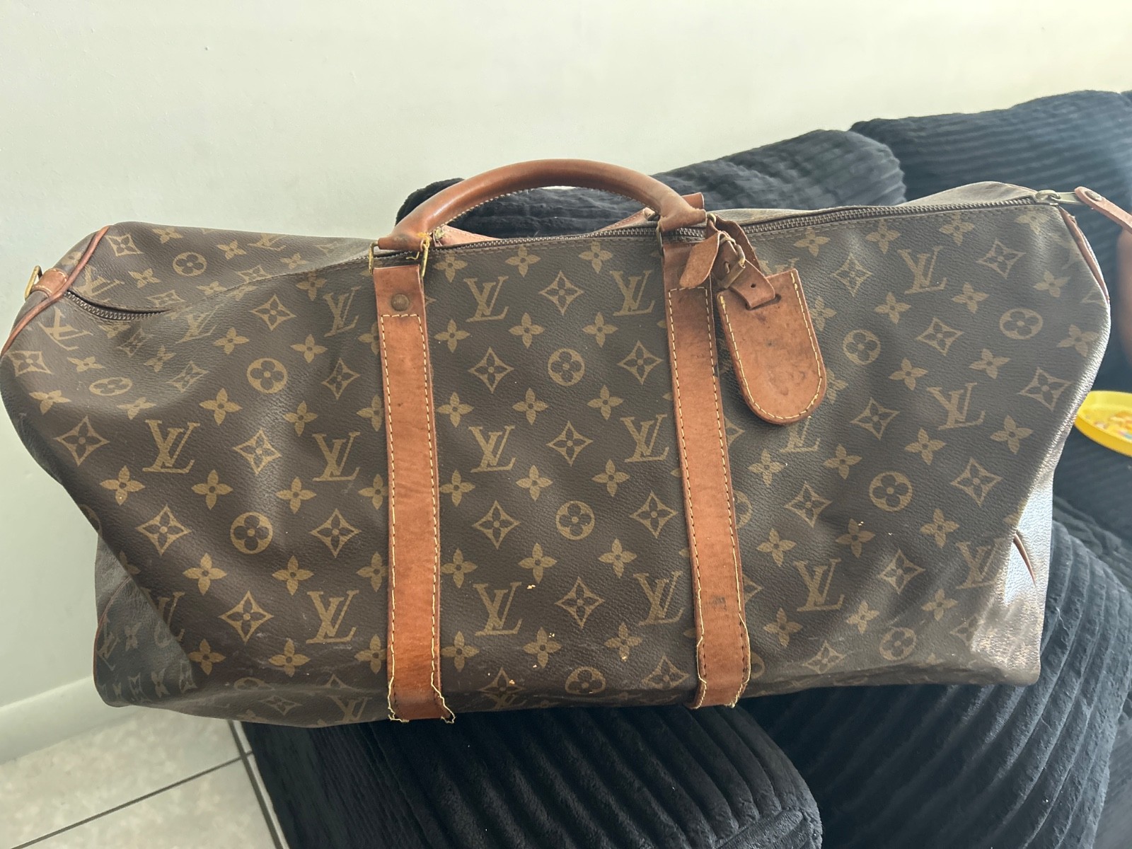 Louis Vuitton Keepall Bag Duffle 55 Brown Canvas