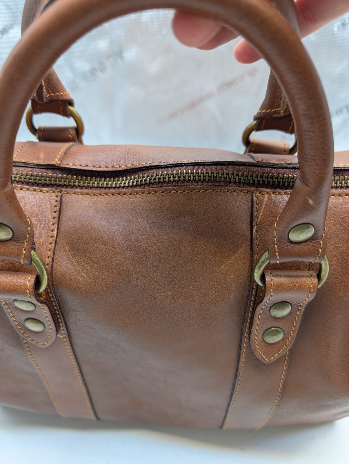 I Medici Brown Italian Leather Women’s Medium Satchel Made in Italy # 9600-NWOT