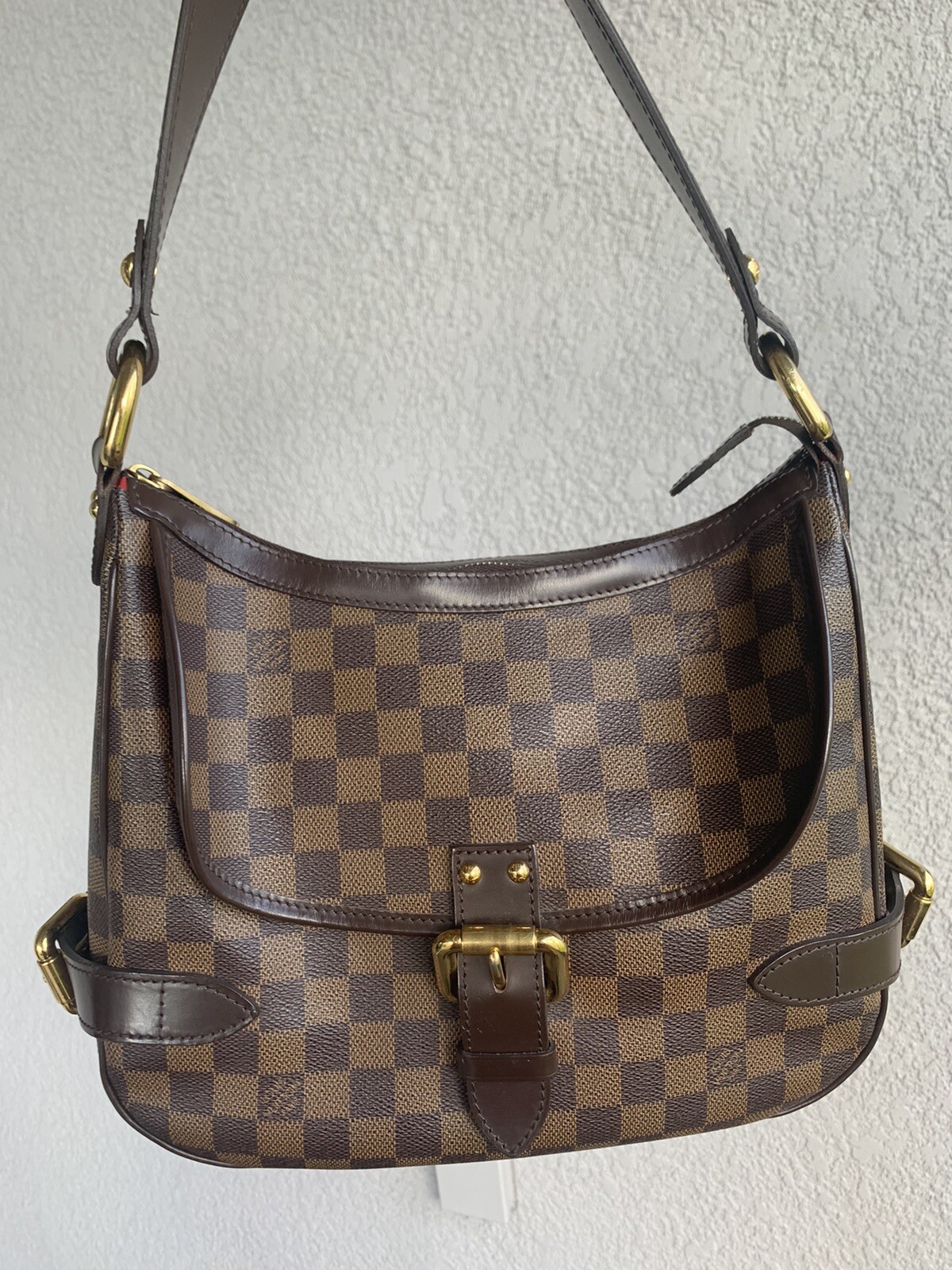 LOUIS VUITTON HIGHBURY SHOULDER BAG PURSE EBENE DAMIER