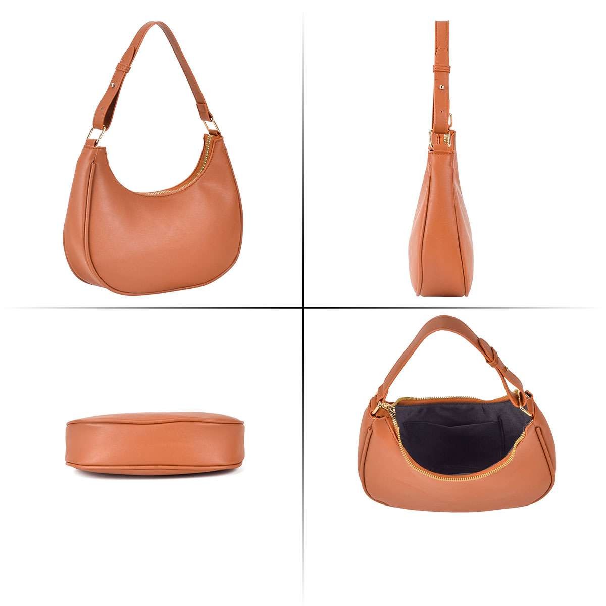 Womens Crescent Shape Underarm Bag Crossbody Bag Sling Shoulder Purse Small