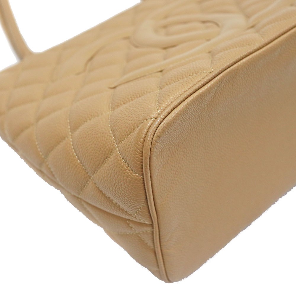 Chanel Reissue Tote A01804 Caviarskin Beige Tote Bag Women’s #KNB7386