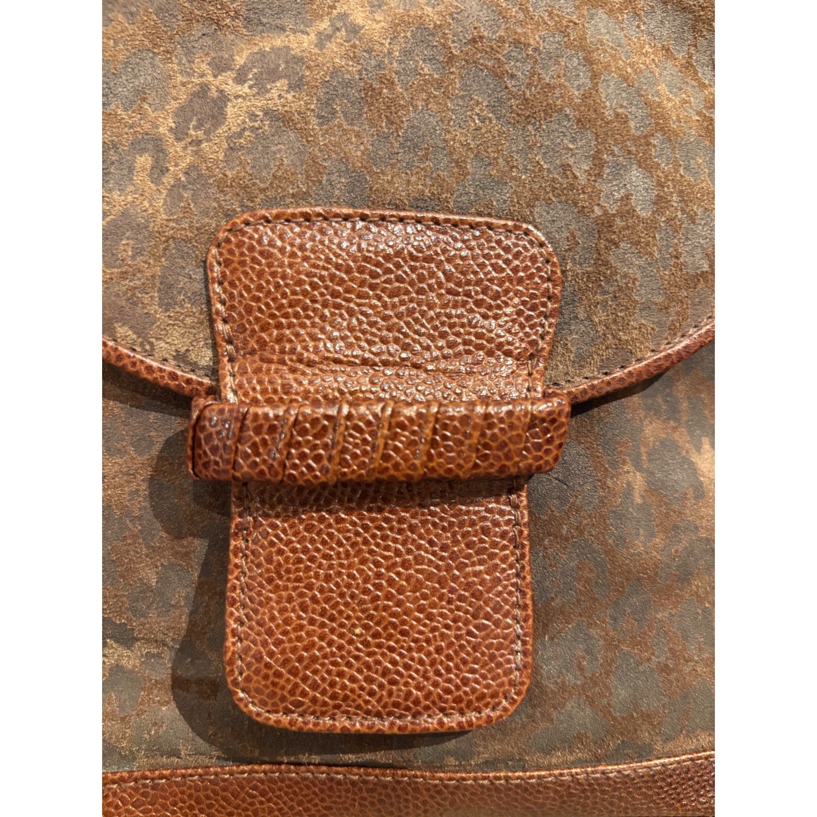 Susan Gail Vintage Brown Pebble Grain Leather Crossbody Bag Italy vintage boho