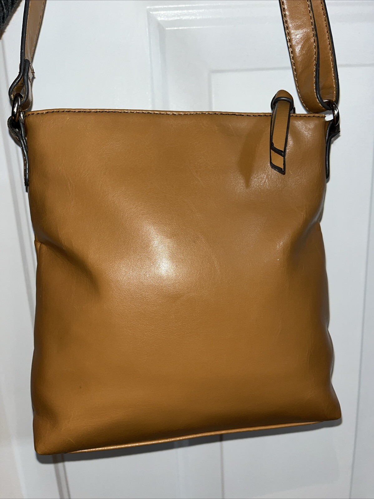 Etienne Aigner Camel Color Smooth Nappa Small Crossbody Bag Purse