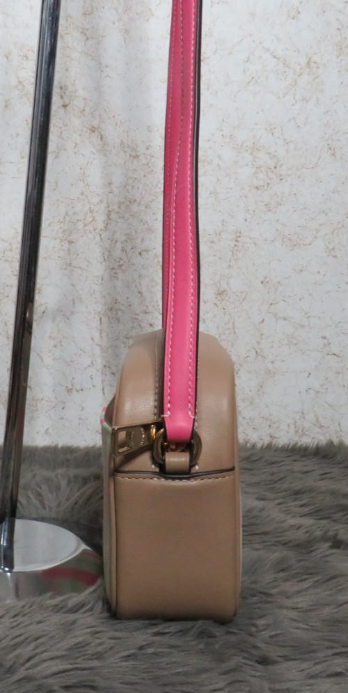 Coach Mini Jamie Camera Bag with Plaid Print (Pink) – NWT (CBM37)