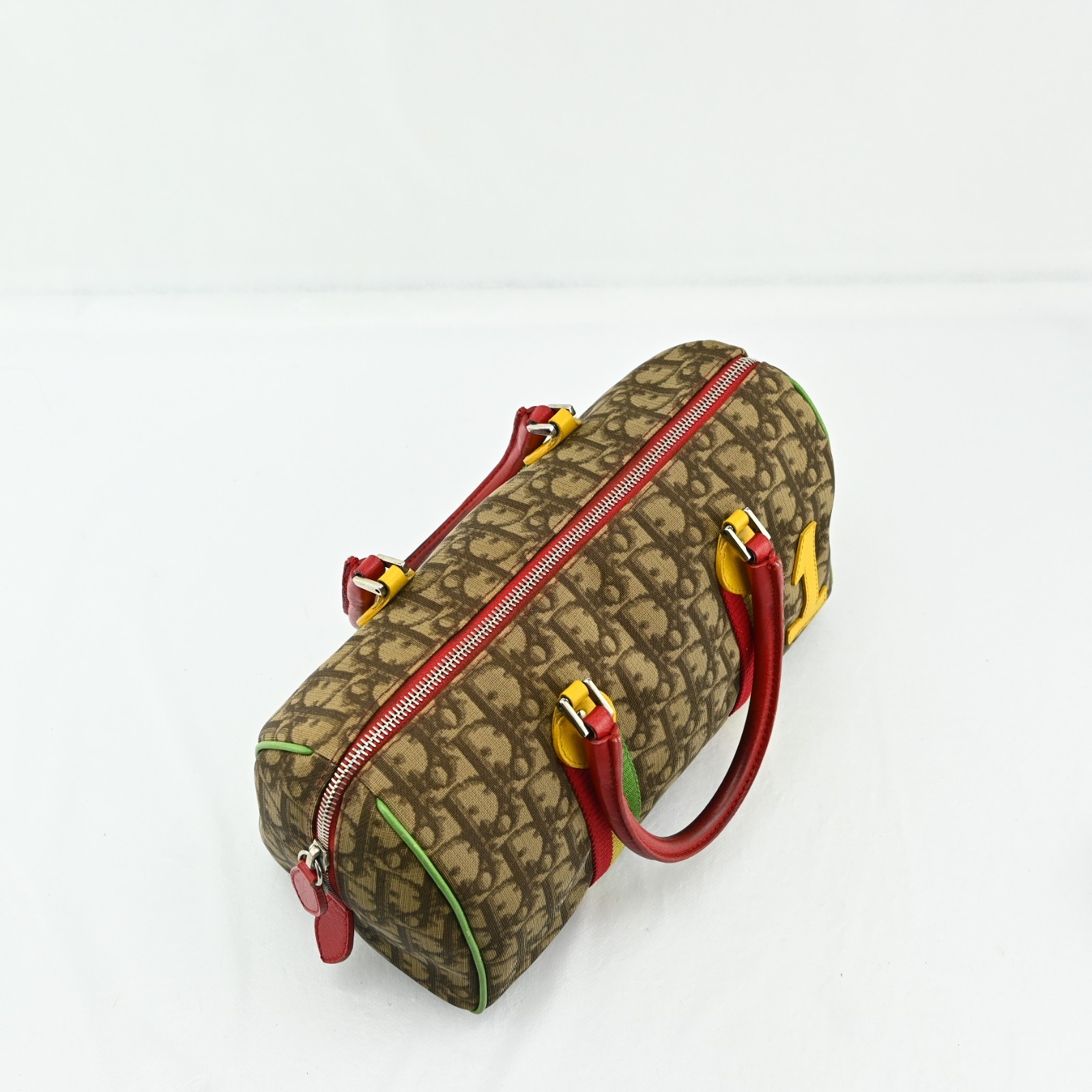 Christian Dior Rasta Line Trotter Mini Boston Bag Beige Rasta Color A4250OC807