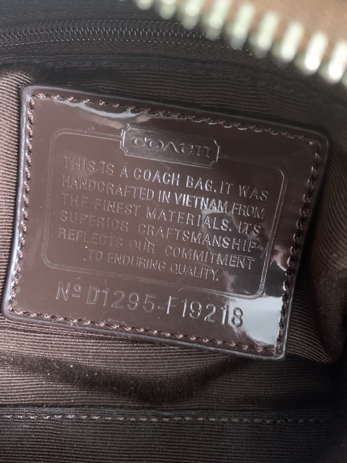 Vintage Coach Signature Brown Stripe Demi Bag F19218 – READ Description
