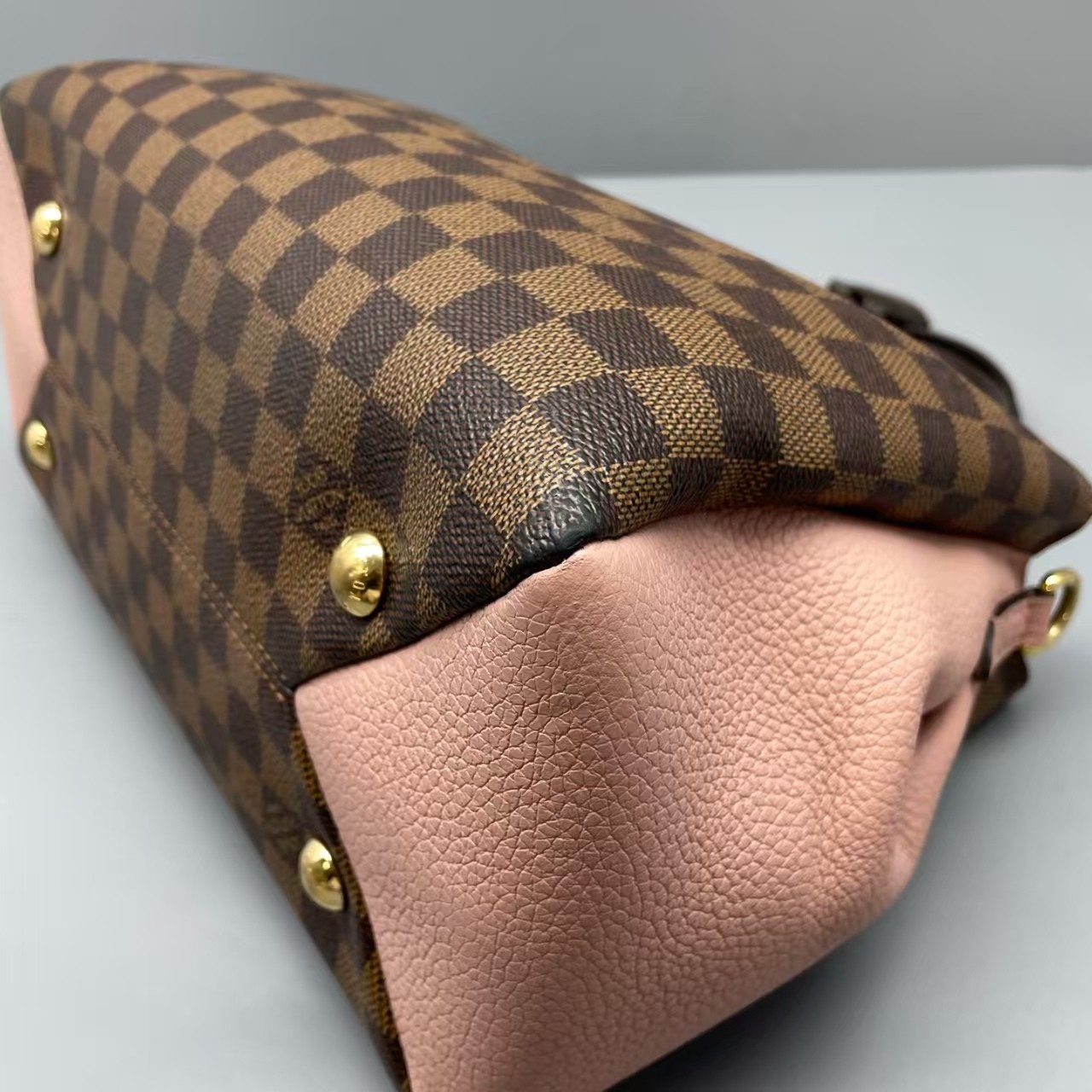 Auth Louis Vuitton Brittany Monogram Damier Pink Tote Bag
