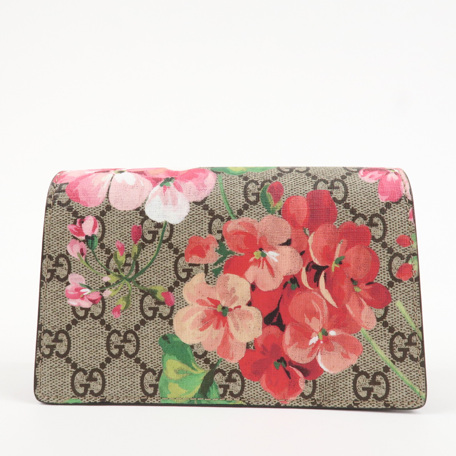 GUCCI Dionysus GG Supreme Chain Shoulder Bag 476432 Flower Beige Pink Auth Used