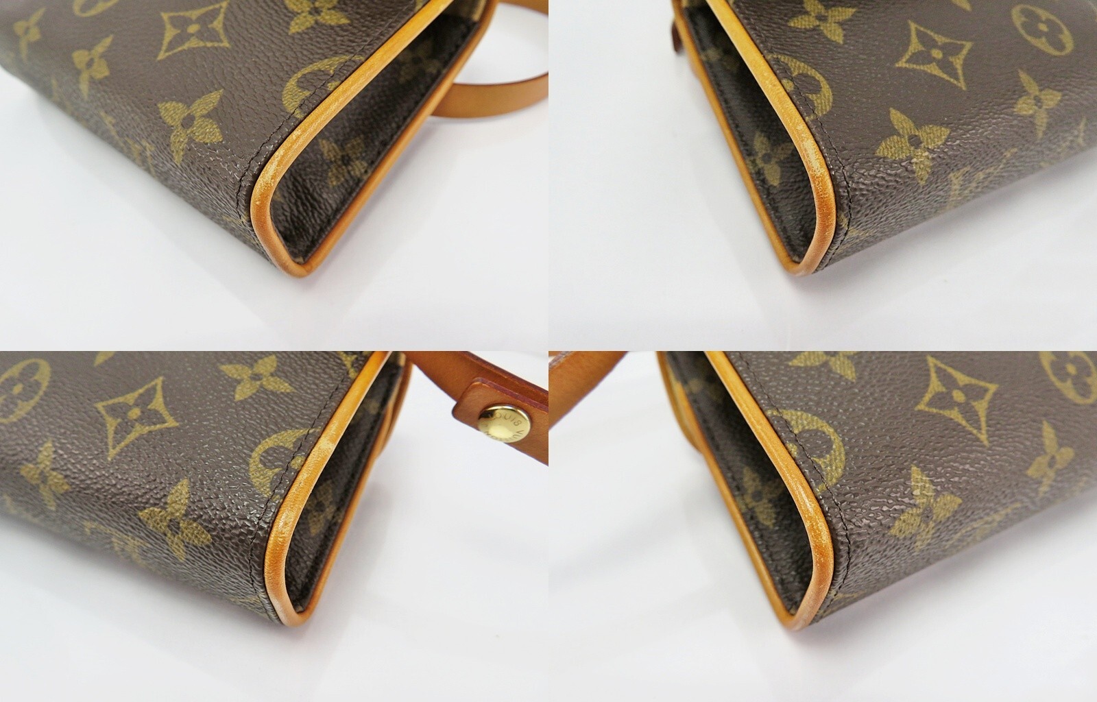 Authentic LOUIS VUITTON Florentine Monogram Waist Belt Pouch #60430