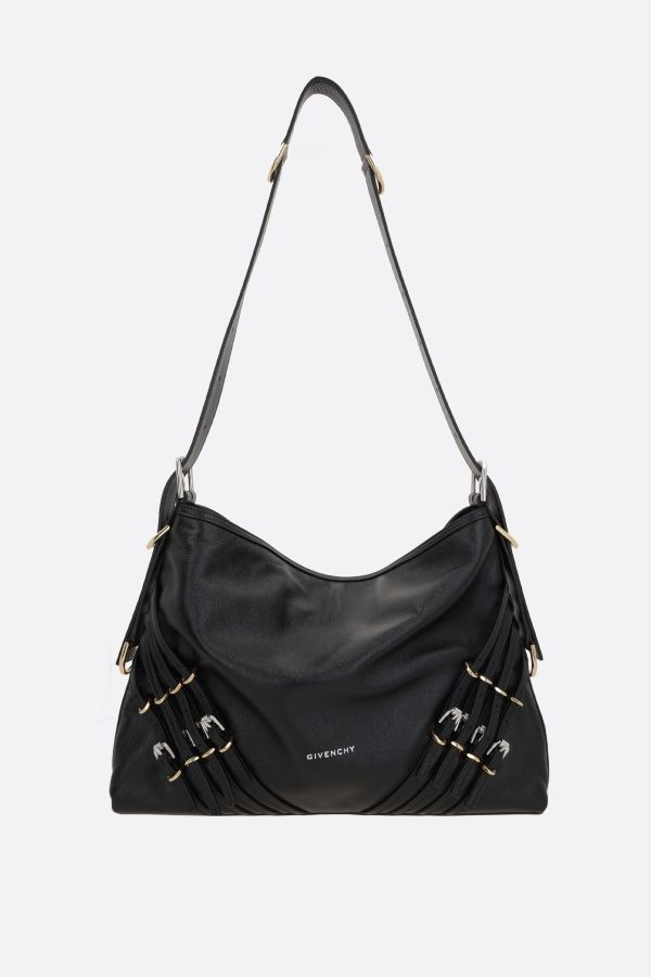 GIVENCHY VoYou Medium Black Shiny Leather Shoulder Bag New & Authentic