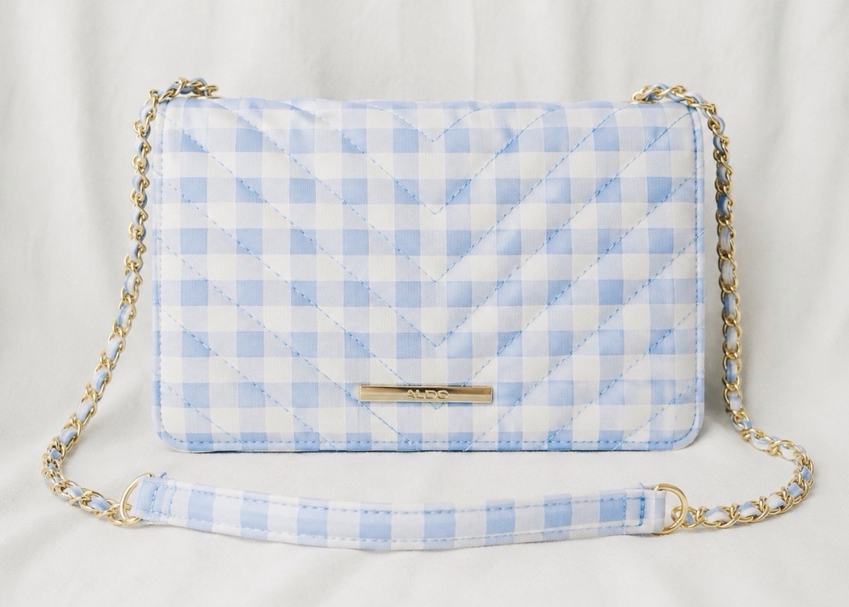 ALDO gingham quilted crossbody clutch/wallet