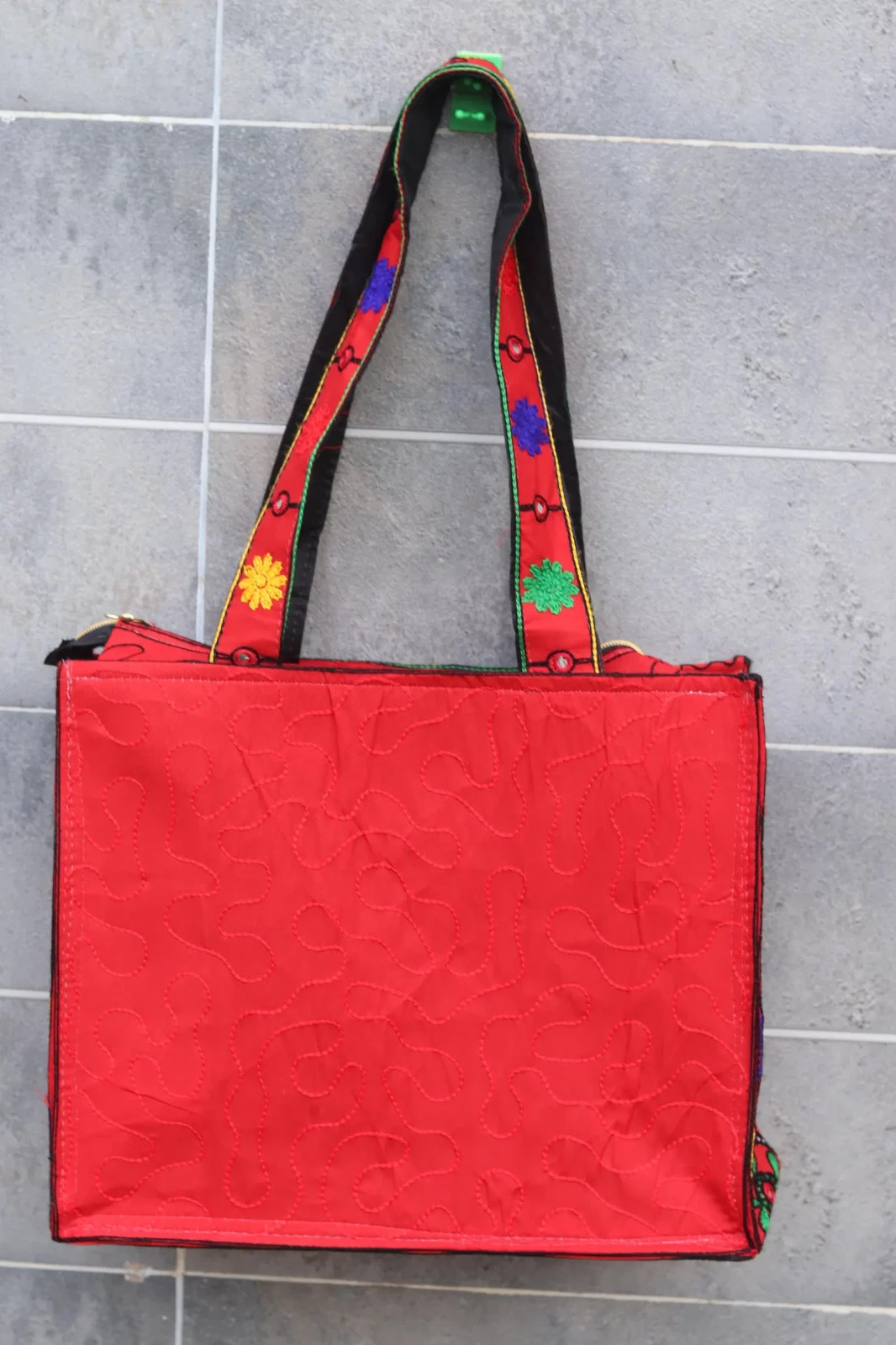 Handmade Embroidered Sindhi Tote Bag, Pakistani Ethnic Shoulder Boho Festival Ha