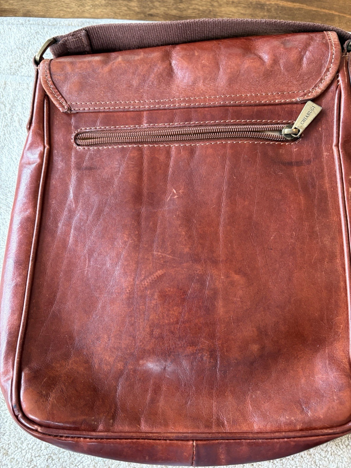 Chiarugi Brown Italian Leather Messenger Bag