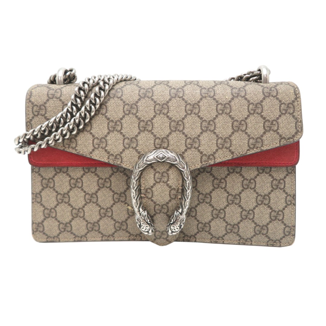 Gucci Diynosos Shoulder Bag Canvas Beige Red Used From Japan