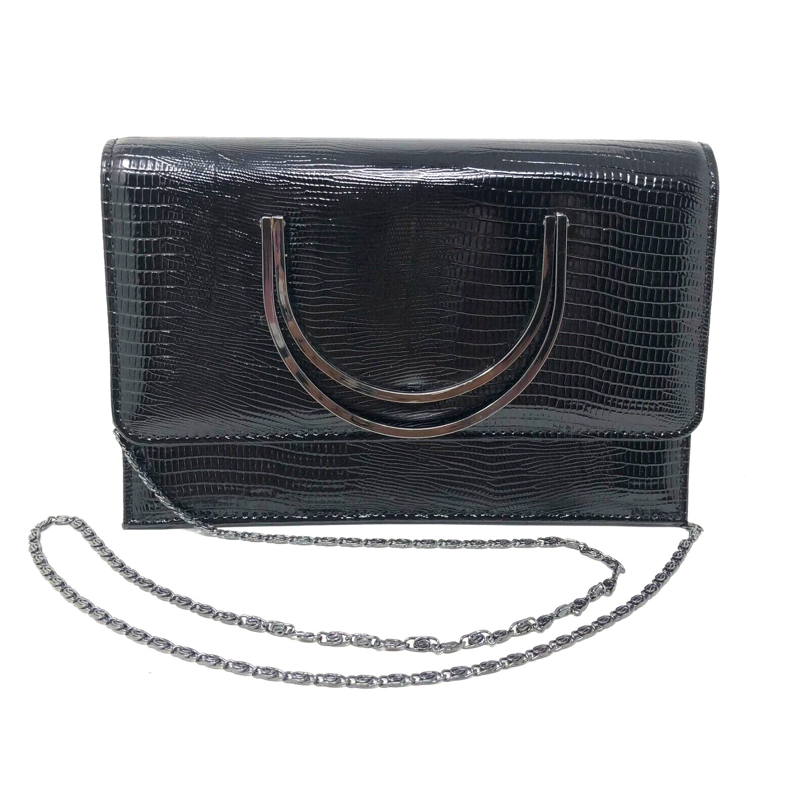Molly Moore Handbag Crossbody Chain Strap Faux Leather Cocktail Party Formal