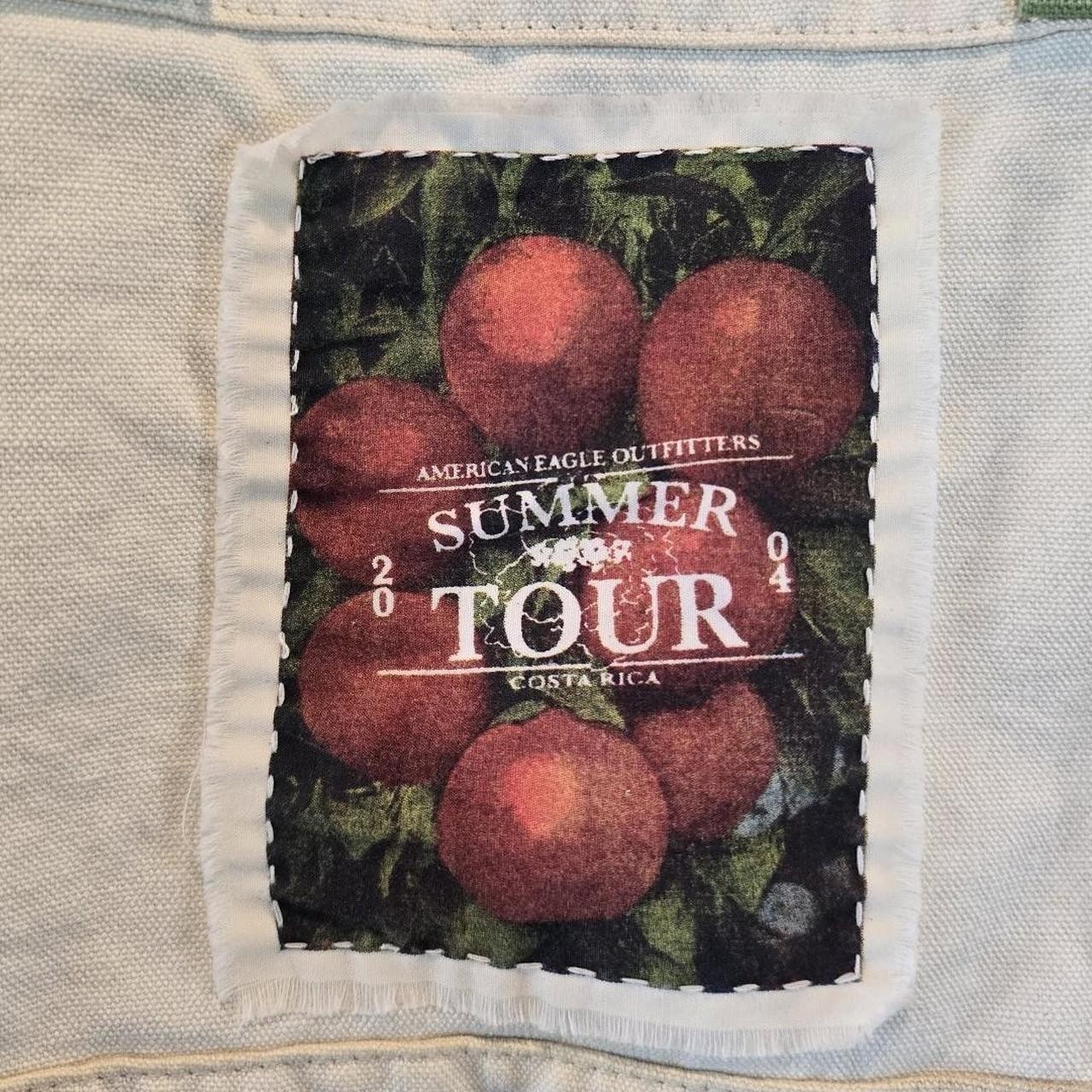 Y2K American Eagle Outfitters Summer Tour White Canvas Tote Bag