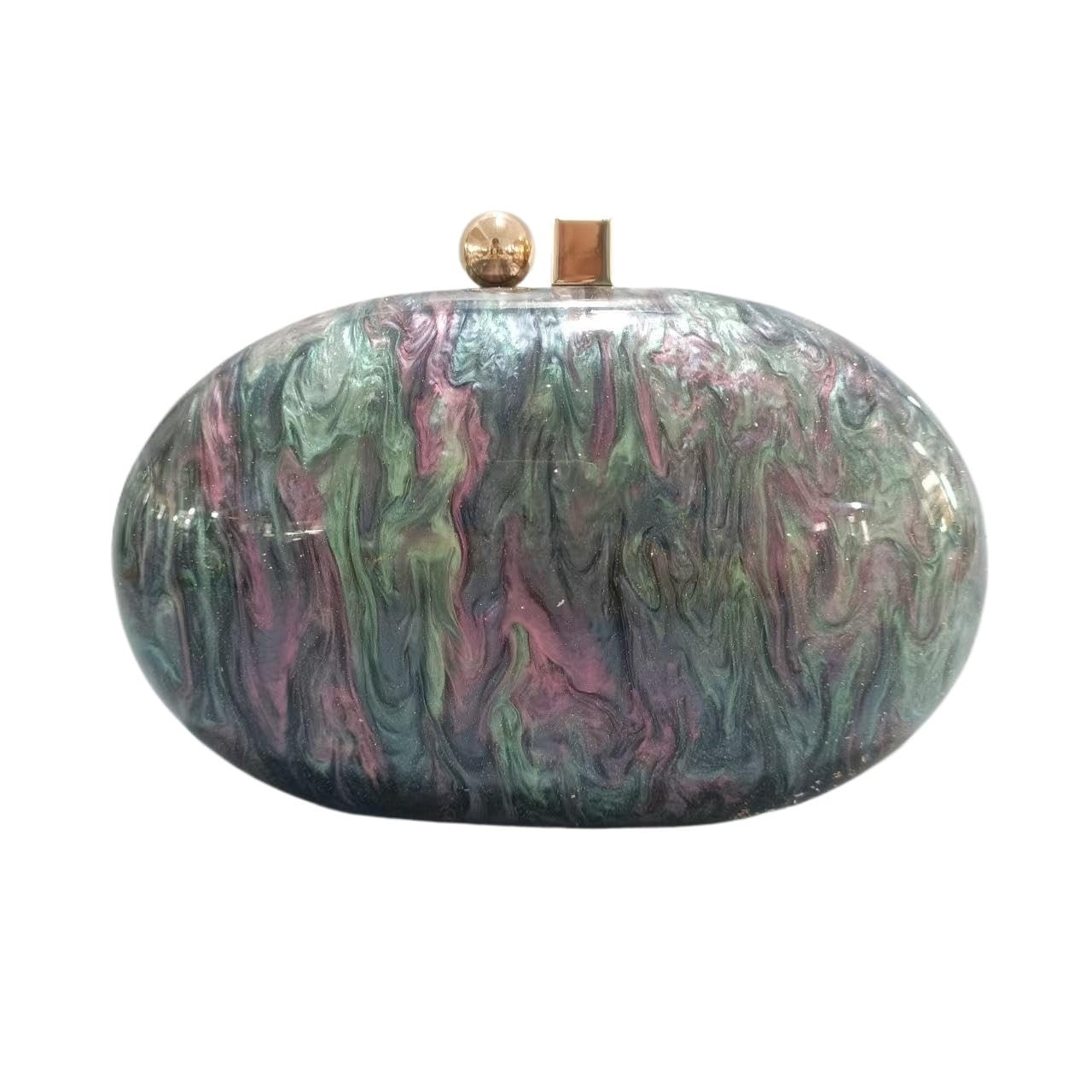 GSYPS Acrylic Evening Clutch Bag for Women Shell Shape Shoulder Crossbody Bag