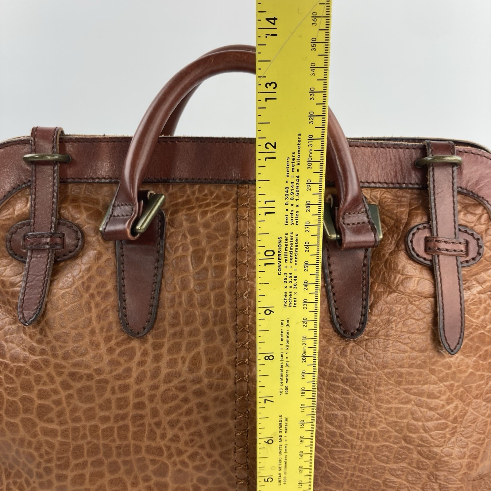 Liebeskind Berlin Jamina Satchel Bag Tan Brown Textured Bubble Leather Crossbody