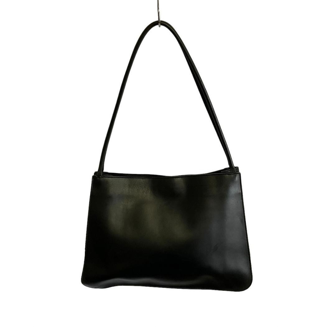 MARGARET HOWELL Leather Shoulder Tote Bag Logo Embossed Used Excellent Condition
