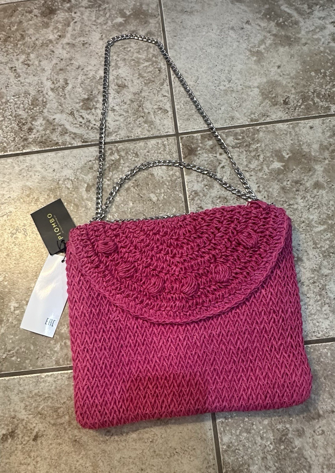 Piombo pink woven Shoulder Crossbody Bag NWT