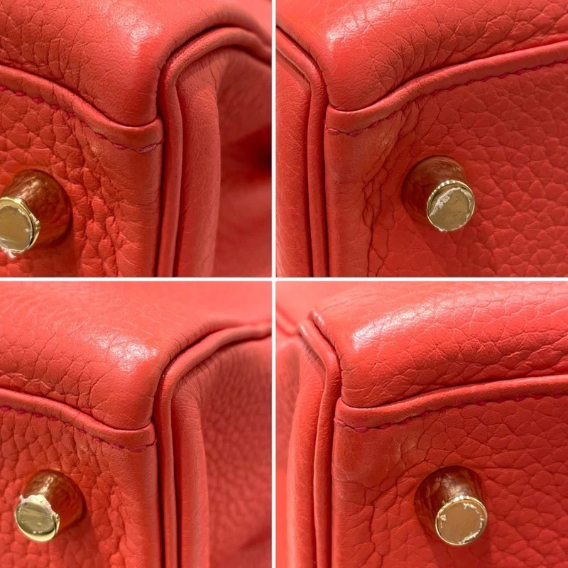 HERMES Kelly 28 Pink Togo Leather Handbag #OKB544
