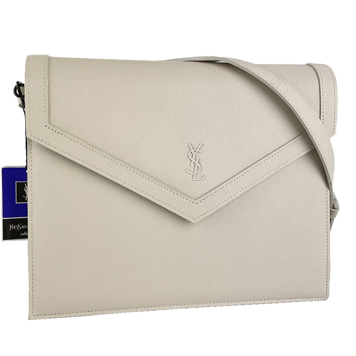 Saint Laurent Leather Fabric Off White Shoulder bag 4484