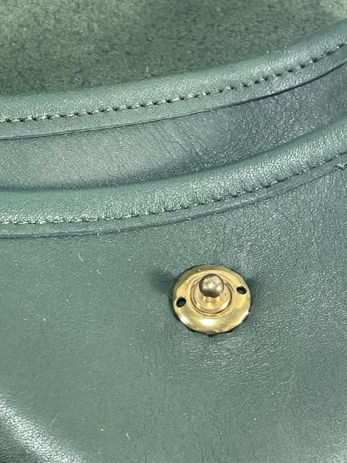 Old Coach German Hook Mini Shoulder /Belt Bag USA Bottle Green 9826 Vintage Rare