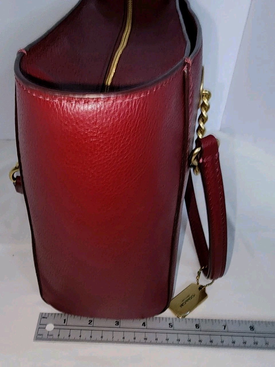 NWT Coach Turnlock Chain 27 Women’s Tote 9 inch – 57107 Oxblood (Burgundy)