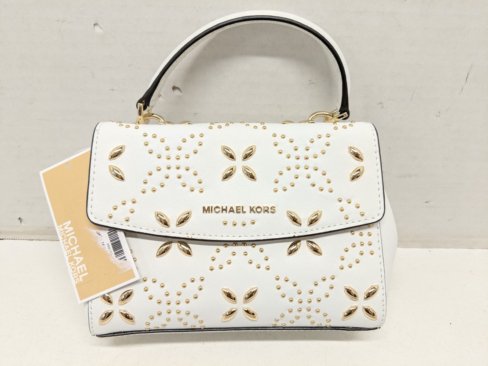 Michael Kors Ava XS White Leather Crossbody Handbag – NWT