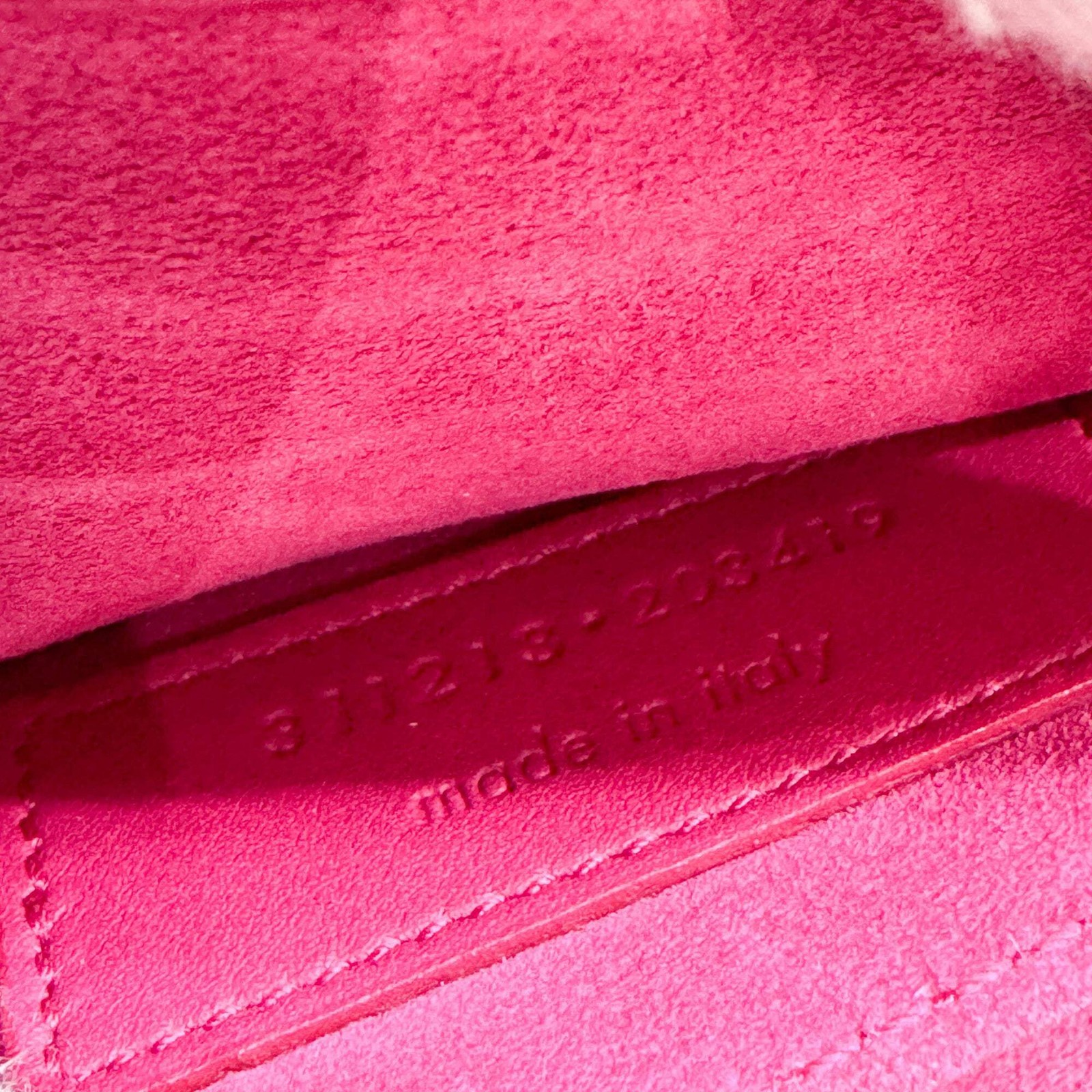 SAINT LAURENT Ligne Y Pink Leather Clutch Bag
